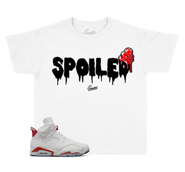 Kids Red Cement 6 Shirt - Spoiled - White