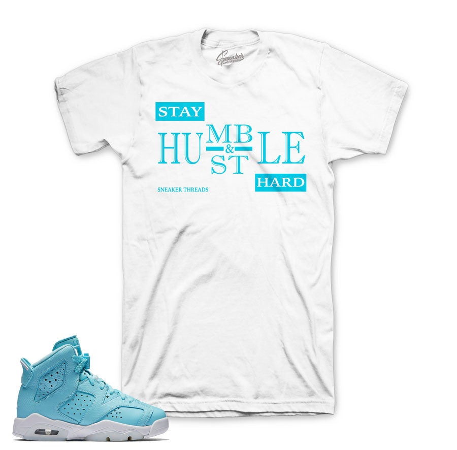 Jordan 6 still blue tee match | Sneaker match shirts