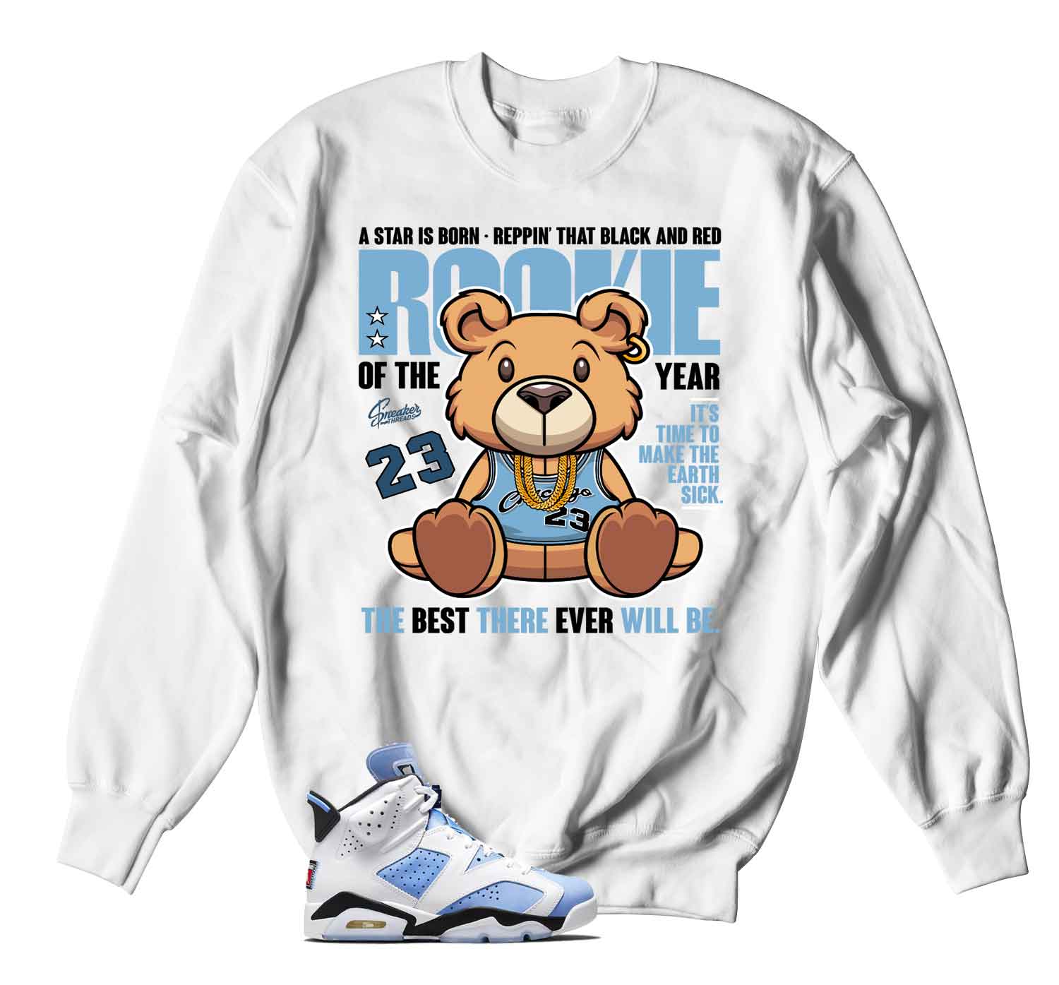 Jordan 6 unc sneaker sweatshirts
