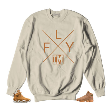 Jordan 6 wheat shirts match retro 13 sneaker sweaters.
