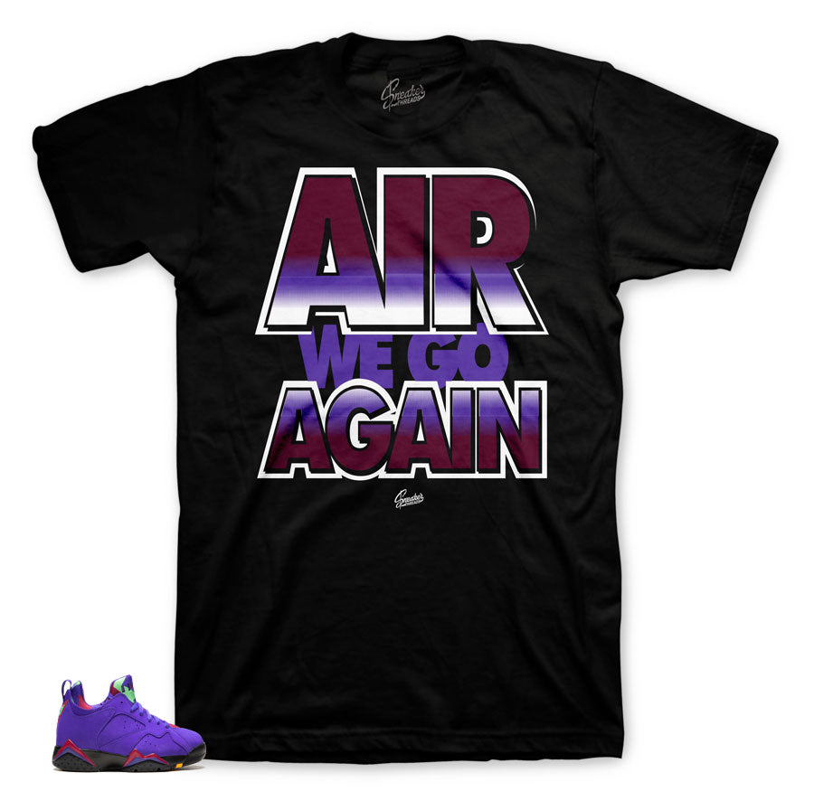 Jordan 7 bright concord sneaker tees match retro 7 low NRG shoes.