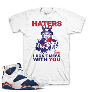 Jordan 7 olympic shirts match retro 7 olympic. Fresh sneaker tees.