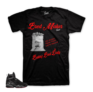 Jordan 8 bred tees match | Official matching tees and shirts.