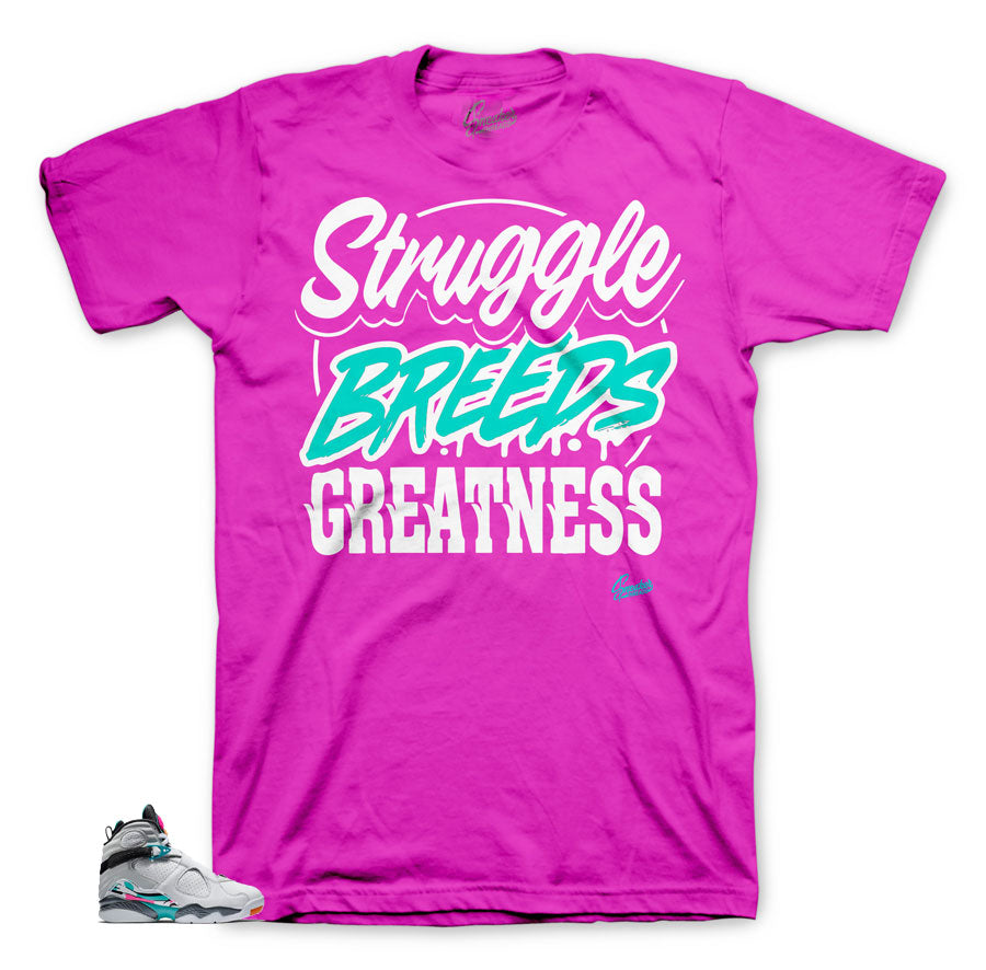 Pink shirts to match Jordan 8 South Beach