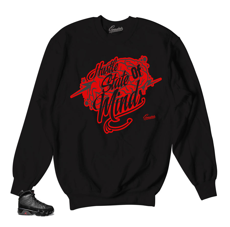 Jordan 9 bred sweatshirts match retro 9 bred sweaters.