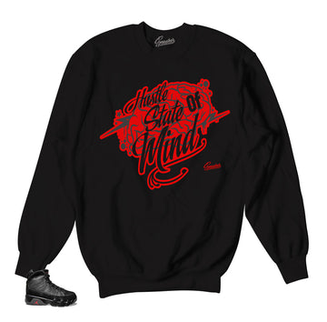 Jordan 9 bred sweatshirts match retro 9 bred sweaters.