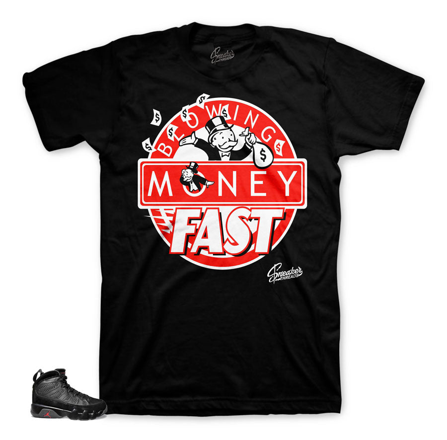 Bred Jordan 9 sneaker tees match | The best shirts match bred 9.