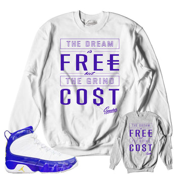 Jordan 9 lakers crewnecks match retro 9 concord crewneck.