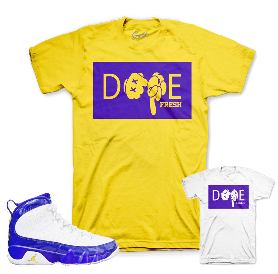 Jordan 9 lakers outfits match retro 9 concord tour yellow.