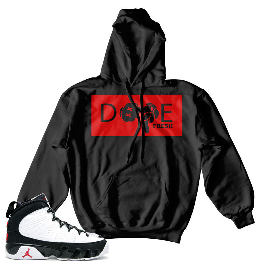 Jordan retro 9 Og space jam hoodies match retro 9 crews.
