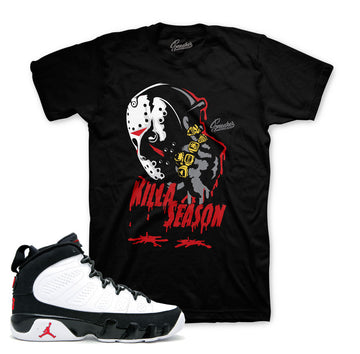 Jordan 9 OG shirts match retro 9 OG sneaker tees.