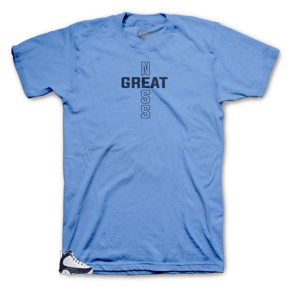 Shirts matching Jordan 9 UNC Sneaker collection