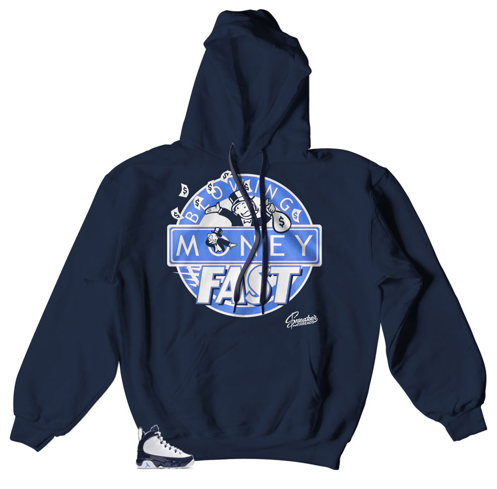 UNC All Star Jordan 9 sneakers matches Hoody created to match Jordan 9s