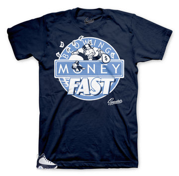 Jordan Sneaker UNC 9s has matching shirt collection madeto match the UNC 9s
