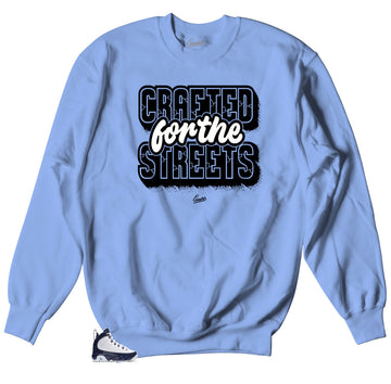 UNC Jordan sneaker 9s All Star matching crewneck designed to match Jordan 9s UNC