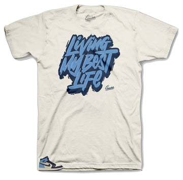 Obsidian UNC Jordan 1 sneakers have matching shirts deigned to match perfectly