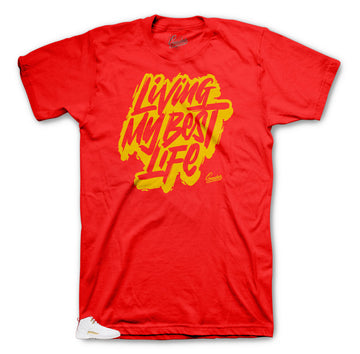 Living my Best Life shirts to match with Jordan 12 Fiba Fit