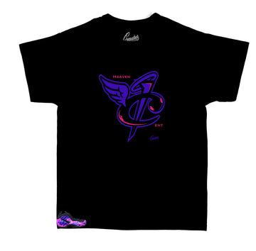 Kids tees match the purple camo kids Foamposite sneakers