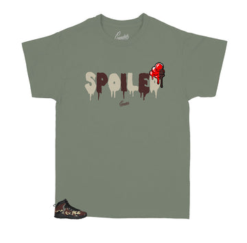 Kids shirts created to match the Jordan 10 woodland camo sneakers