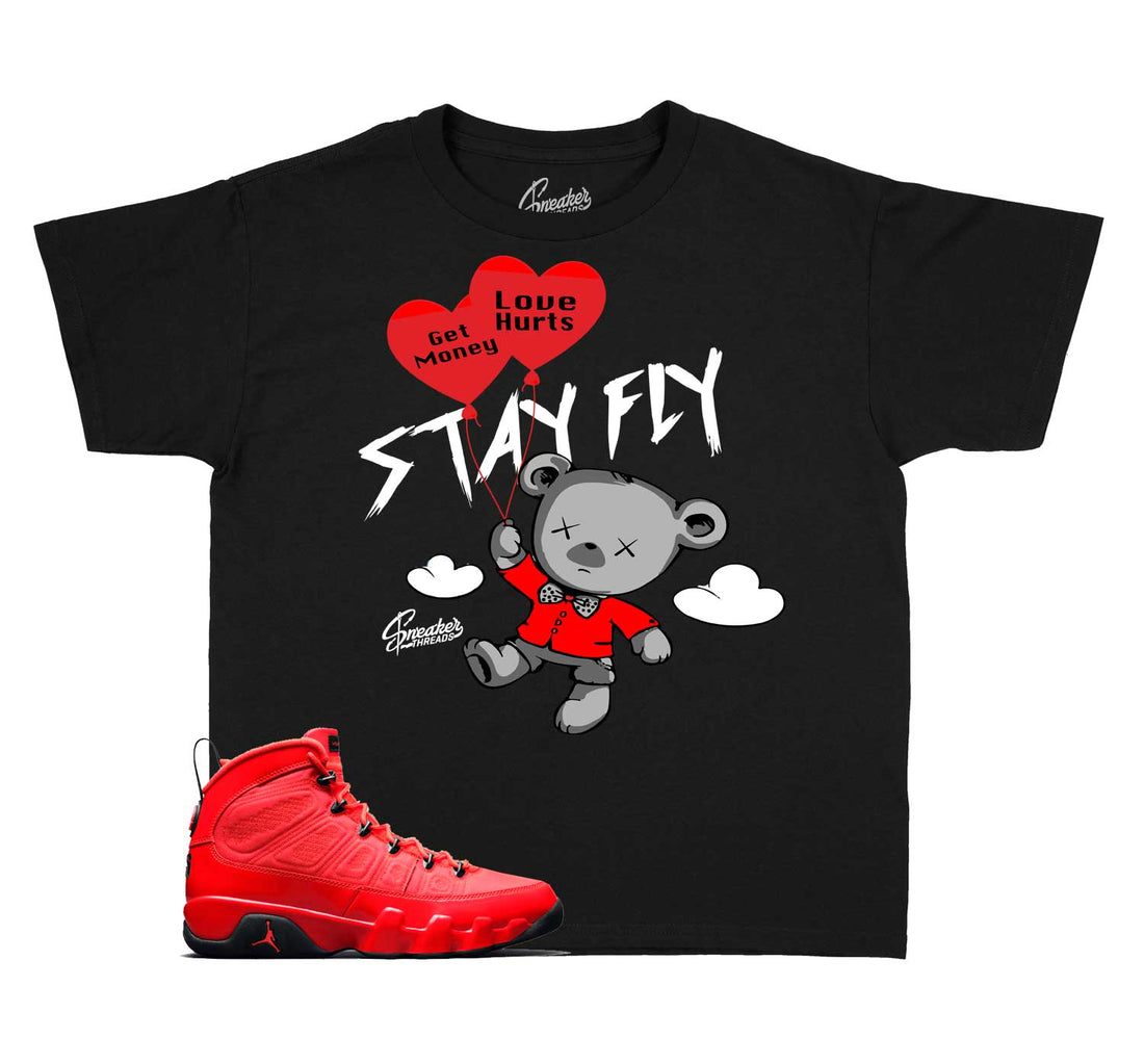 Kids Jordan 9 Chile Red Sneaker Tees