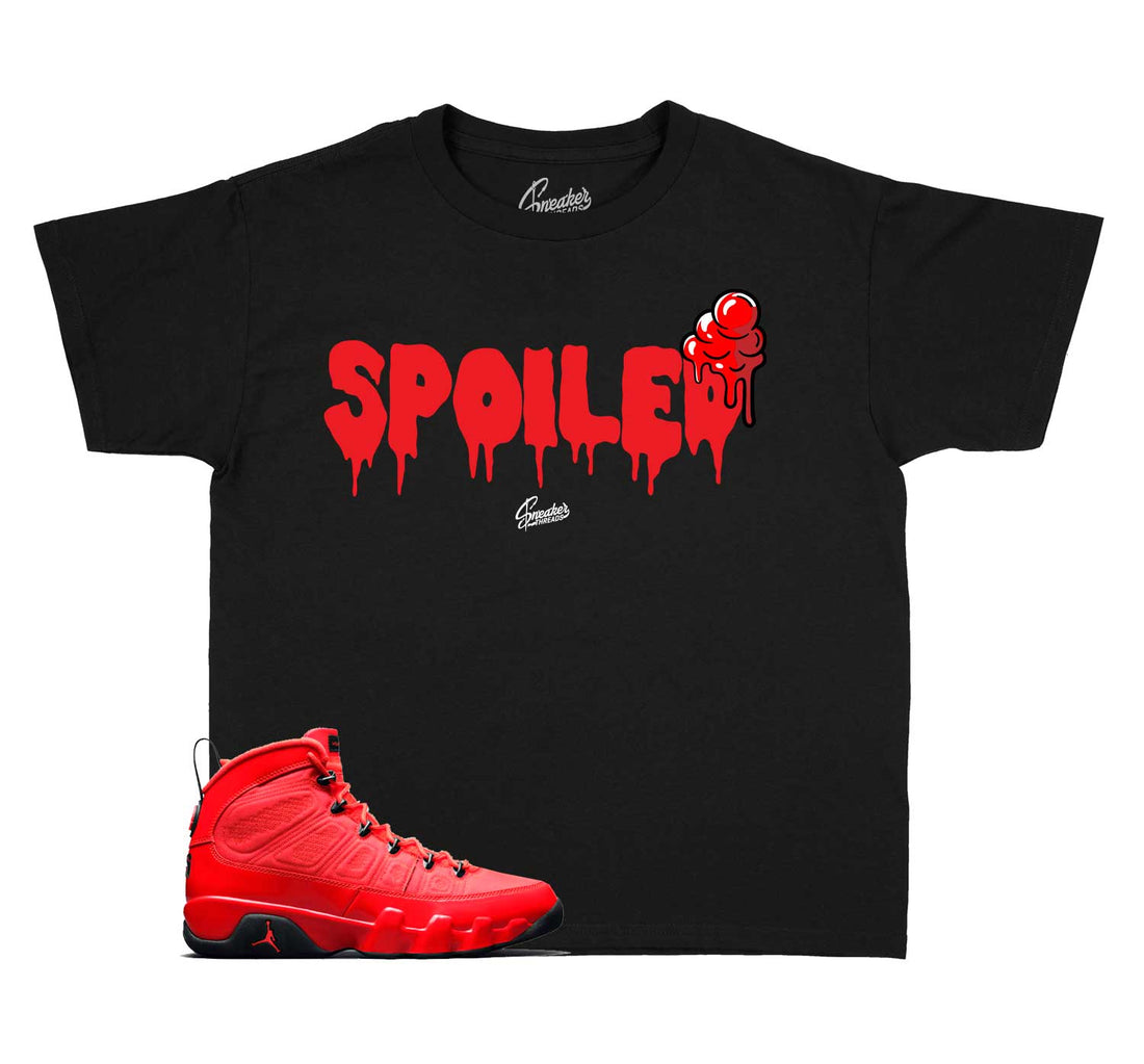 Kids Jordan 9 Chile Red Sneaker Tees