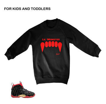 Sweatshirts match vamposite shoes | Lil polite dracula crews.