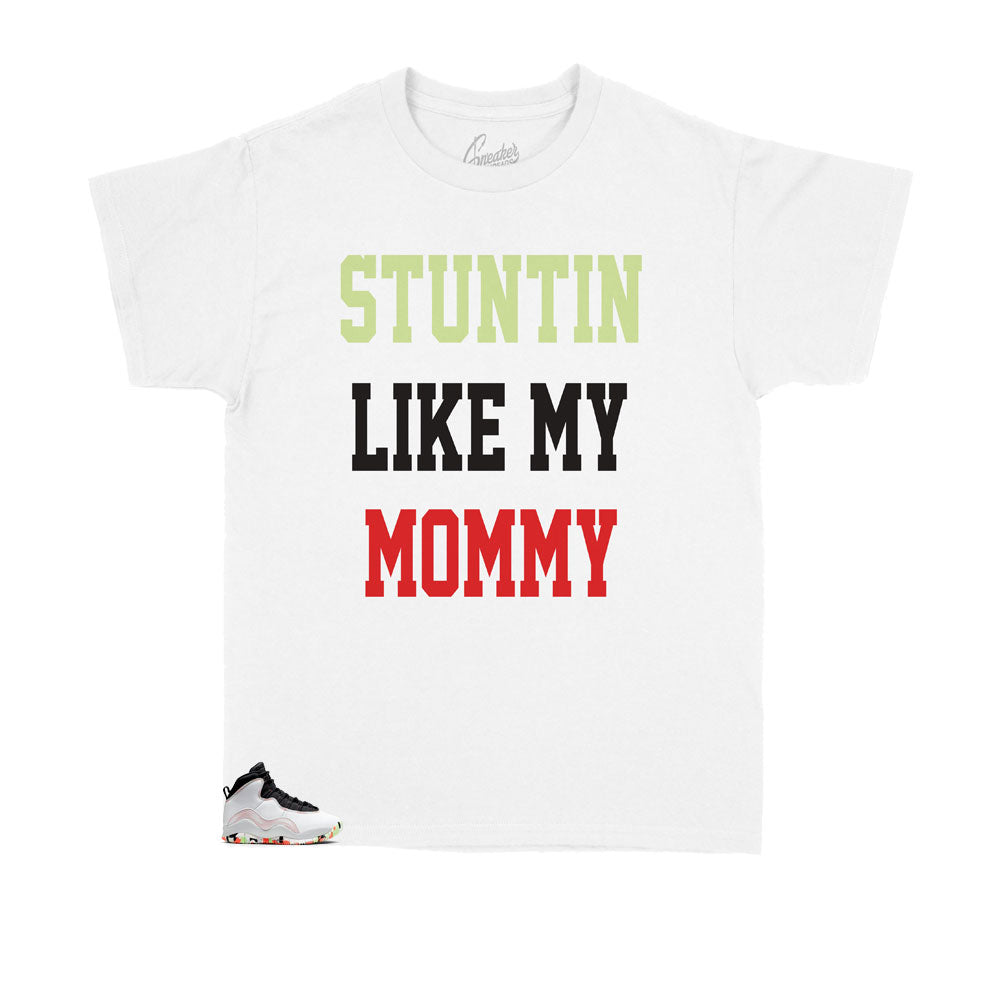 Jordan 10 Ember Glow matching shirts for kids