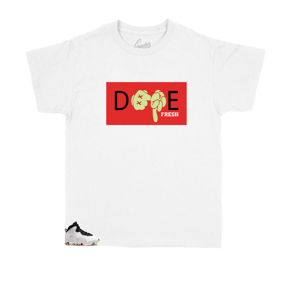 Jordan 10 Ember Glow DPE Hands shirt to match fit