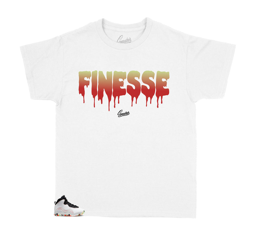 Kids Finesse shirt to match Jordan 10 Ember Glow