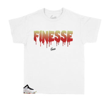 Kids Finesse shirt to match Jordan 10 Ember Glow