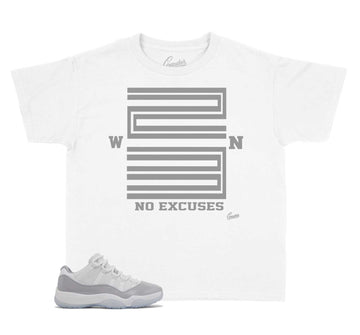 Kids Cement Grey 11 Shirt - Win 23 - White