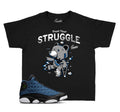 Kids jordan 13 brave blue navy sneaker tees