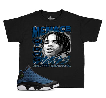 Kids jordan 13 brave blue navy sneaker tees