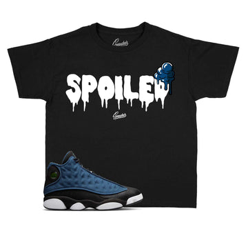 Kids jordan 13 brave blue navy sneaker tees