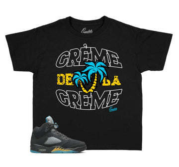 Kids Aqua 5 Shirt - Creme - Black