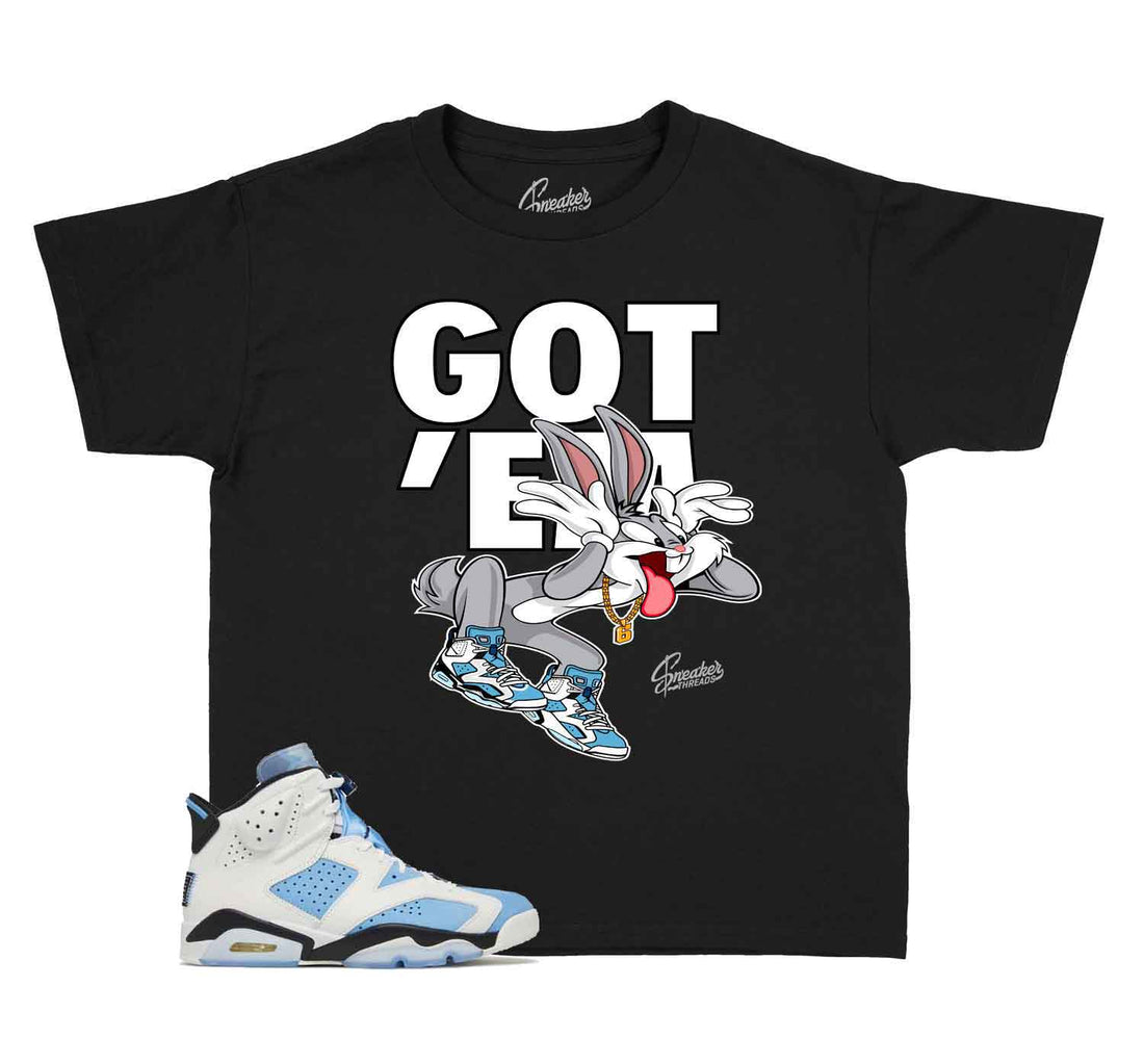 Kids Jordan 6 sneaker match tee