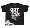 Kids Jordan 6 sneaker match tee