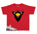Kids Sneaker tees Match Jordan 3 Cardinal Red