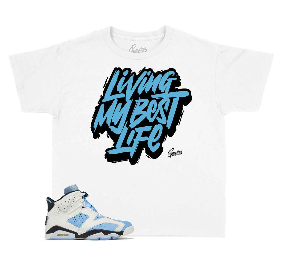 Kids Jordan 6 sneaker match tee