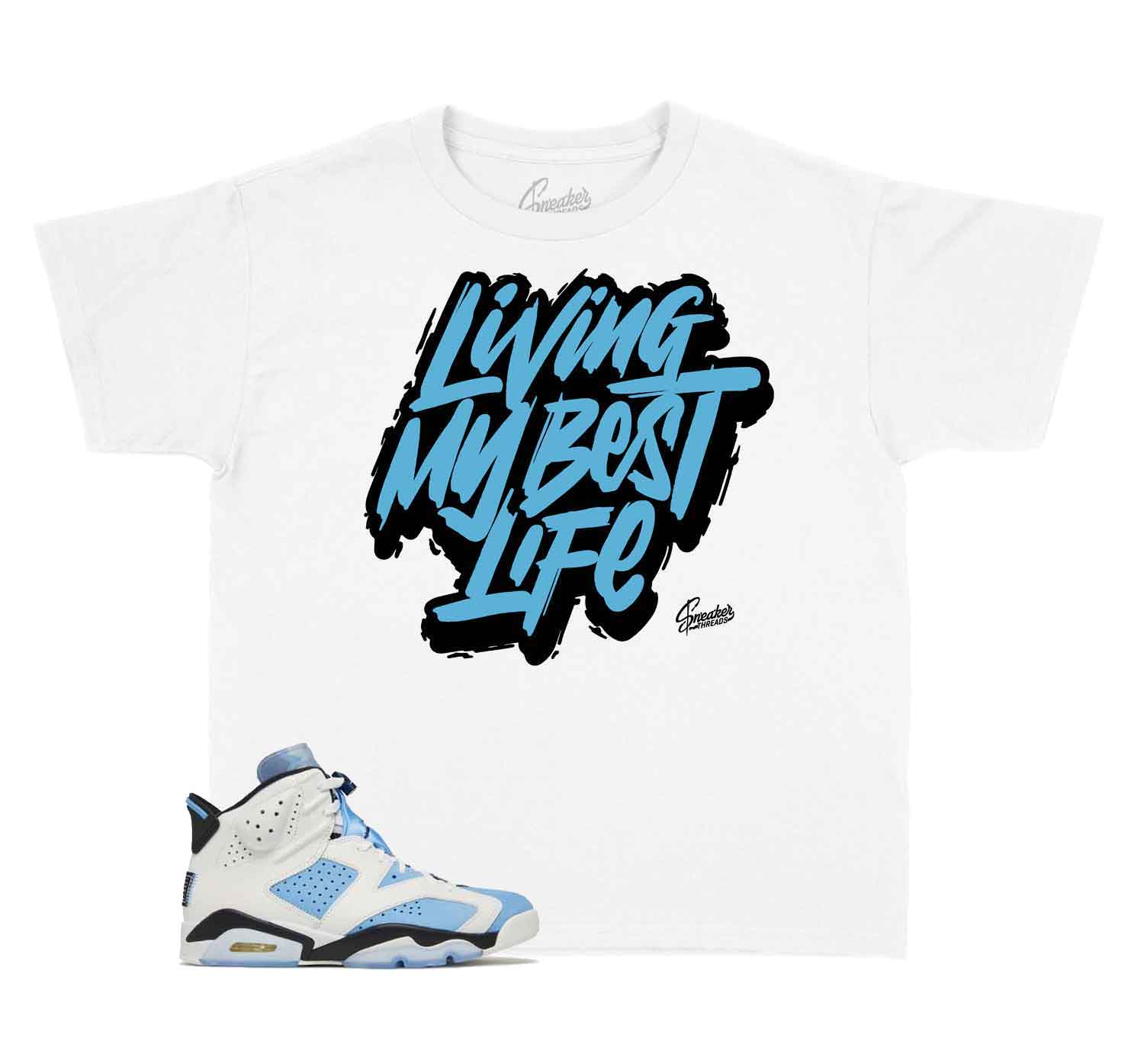 Kids Jordan 6 sneaker match tee
