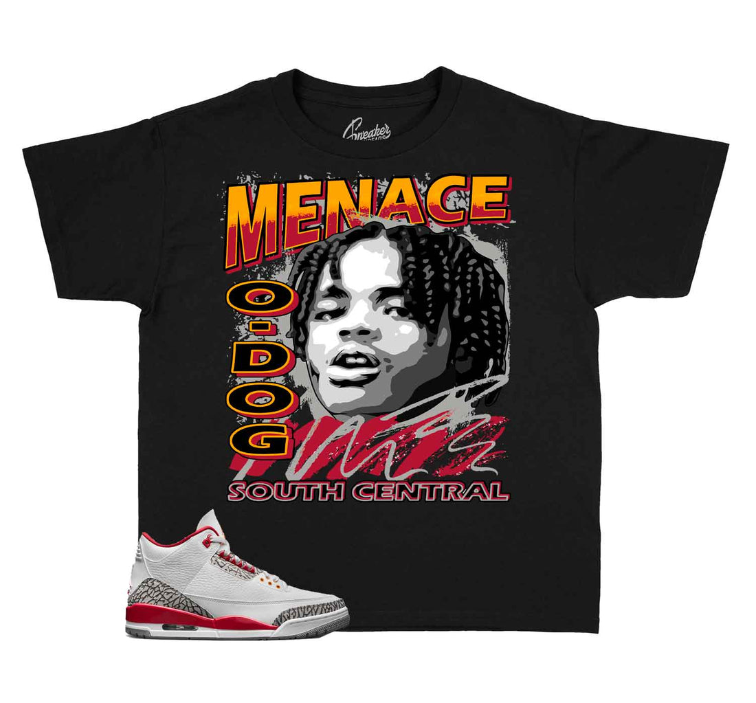 Kids Sneaker tees Match Jordan 3 Cardinal Red