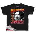 Kids Sneaker tees Match Jordan 3 Cardinal Red