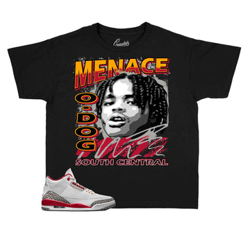 Kids Sneaker tees Match Jordan 3 Cardinal Red