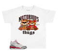 Kids Sneaker tees Match Jordan 3 Cardinal Red