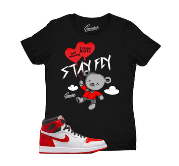 Womens Heritage 1 Shirt - Money over Love - Black