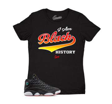 Womens Playoff 13 hirt - I Am - Black
