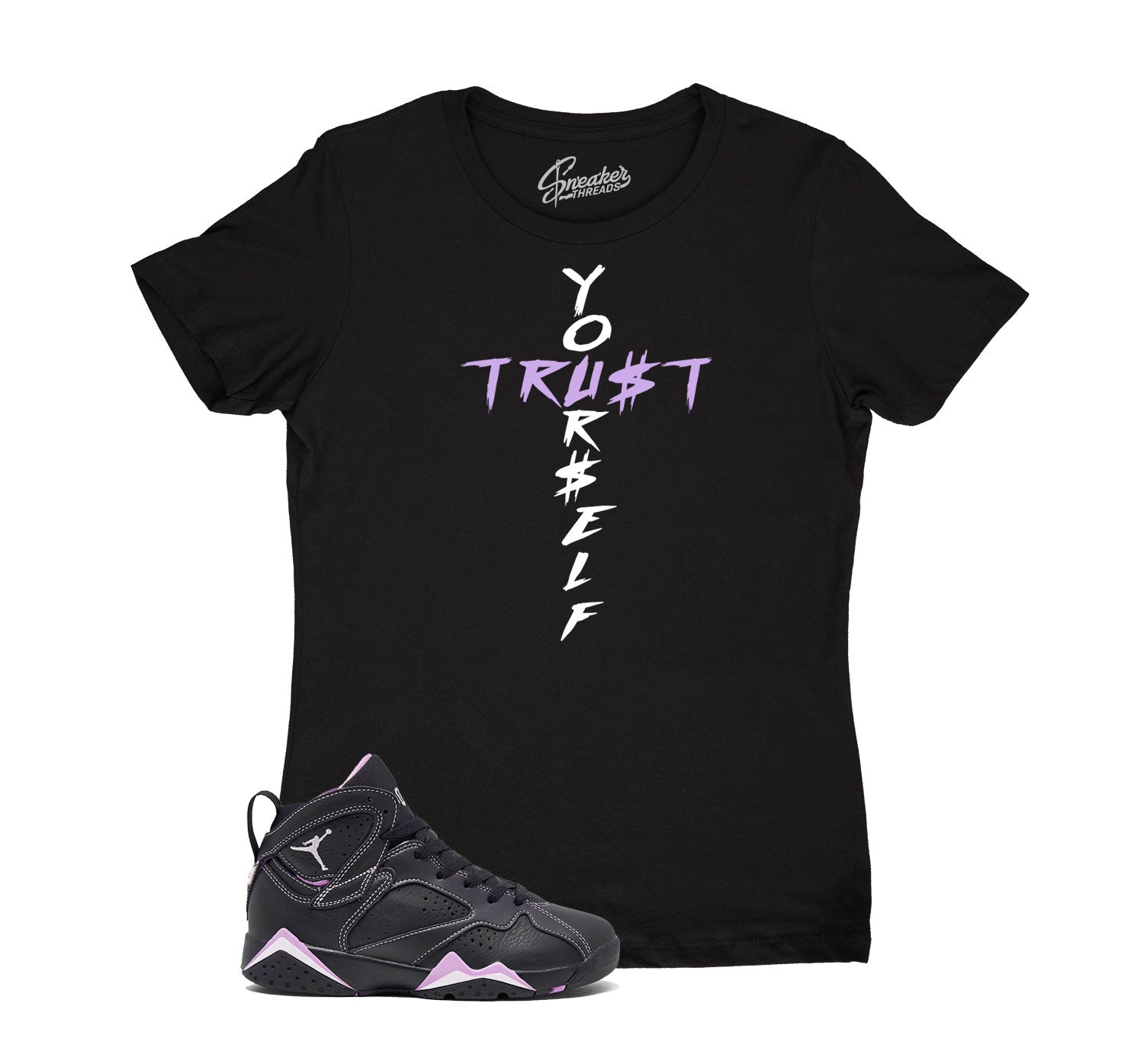 Womens Barely Grape 7 Shirt - Trust Yourself - Black