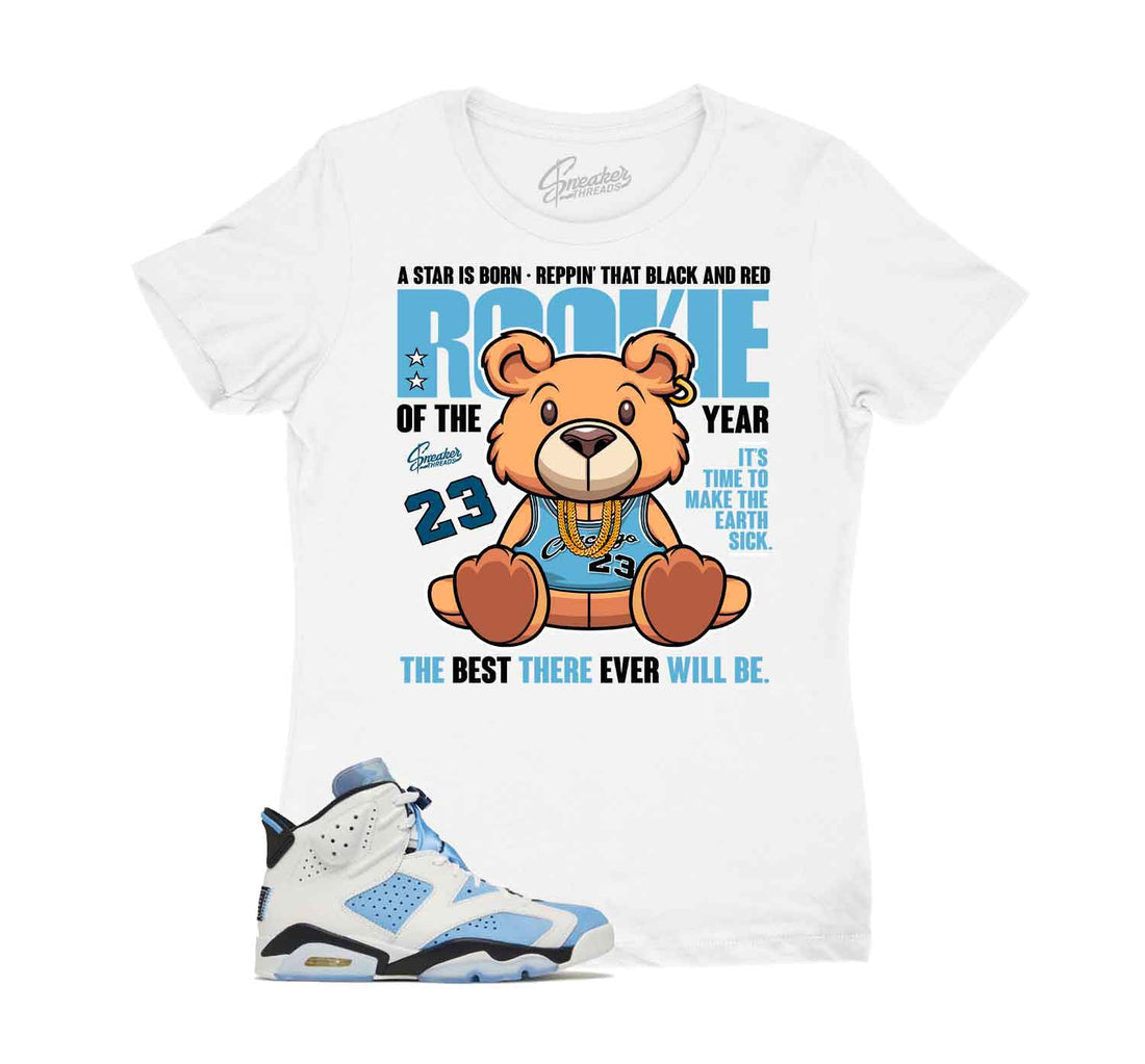 Womens Jordan 6 UNC sneaker tees