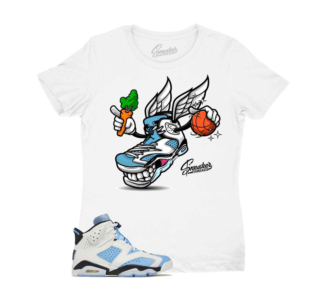 Womens Jordan 6 UNC sneaker tees