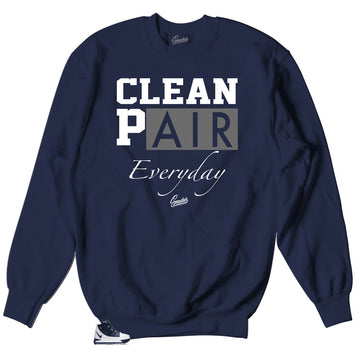 Crewneck sweater made to match Lebron III Midnight Navy Sneakers perfectly.